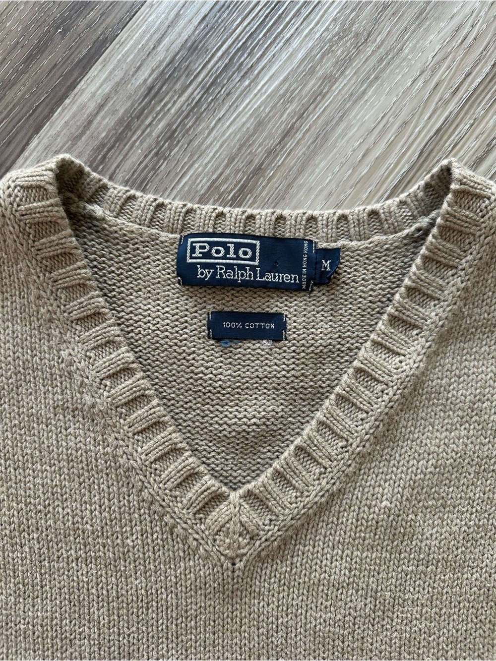 Ralph Lauren Beige V-Neck Knit Sweater Vest - Picture 4 of 6